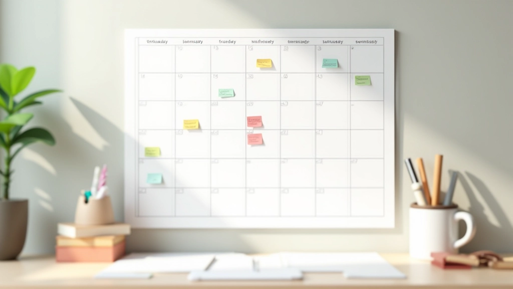Calendrier mensuel avec marques et annotations montrant les jours dépenses élevées et patterns récurrents